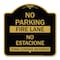 Signmission No Parking Fire Lane-No Estacione Zona Contra Incendio, Black & Gold Alum, 18" x 18", BG-1818-23729 A-DES-BG-1818-23729 - alternate 1